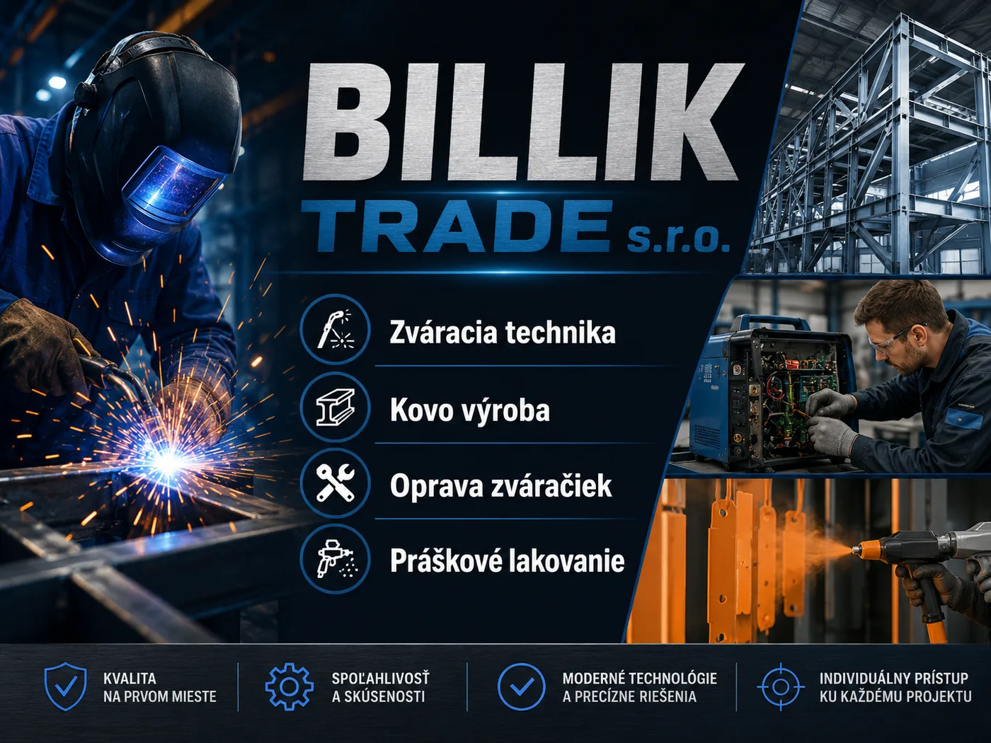 Revolučné práškové lakovanie — aplikácia prášku na kovové diely, Billik Trade Nitra
